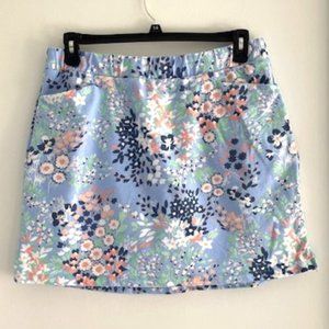 Kim Rogers Blue Floral Skort